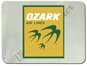 Ozark Airlines Yellow Logo Glass Cutting Board