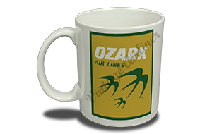 Ozark Airlines Yellow and Green Logo  Coffee Mug