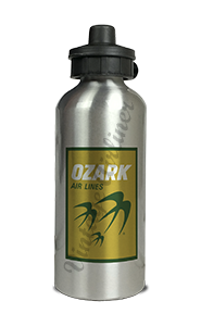Ozark Airlines Yellow Logo Aluminum Water Bottle