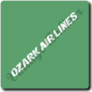 Ozark Airlines Logo Square Coaster
