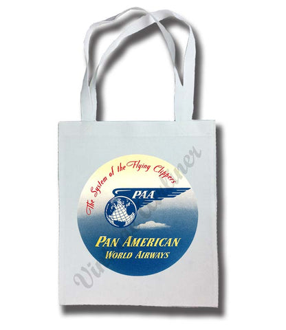 Pan Am Vintage Baggage Sticker Tote Bag