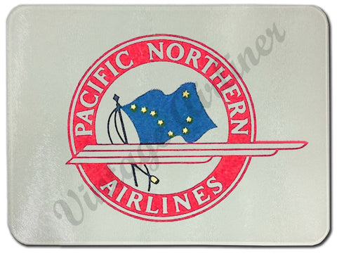 Pacific Northern Airlines Glass Cutting Board