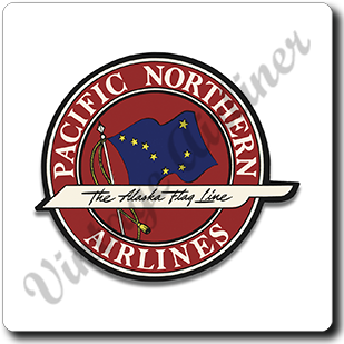 Pacific Northern Airlines Square Coaster