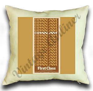 Pan American Airways First Class Linen Pillow Case Cover