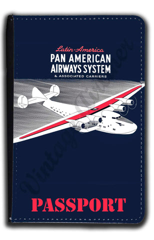 Pan American Airway System Vintage Passport Case