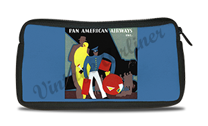 Pan American World Airways 1950's Vintage Bag Sticker Travel Pouch