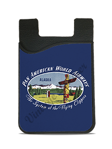 Pan American World Airways Alaska Vintage Bag Sticker Card Caddy