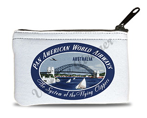Pan American World Airways Australia Bag Sticker Rectangular Coin Purse