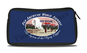 Pan American World Airways New Zealand Vintage Bag Sticker Travel Pouch