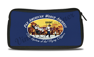 Pan American World Airways Orient Vintage Bag Sticker Travel Pouch