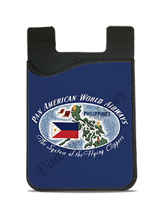 Pan American World Airways Philippines Vintage Bag Sticker Card Caddy