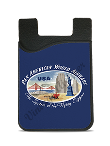 Pan American World Airways USA Vintage Bag Sticker Card Caddy