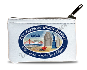 Pan American World Airways USA Bag Sticker Rectangular Coin Purse