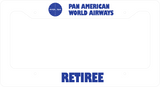 Pan Am Retiree - License Plate Frame