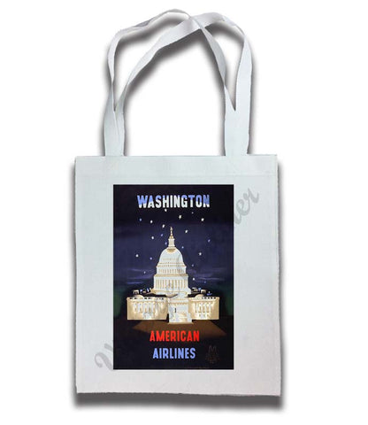 AA Washington DC 1960's Travel Poster Tote Bag