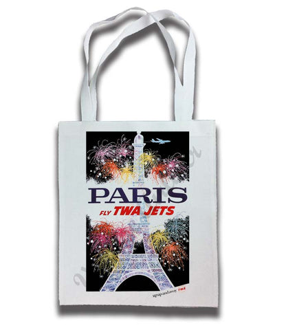 TWA Paris Travel Poster Tote Bag