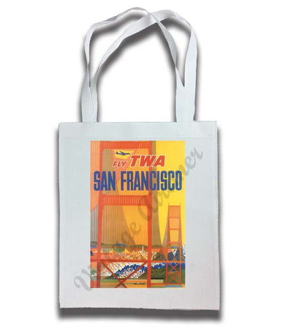 TWA San Francisco 1960's Travel Poster Tote Bag