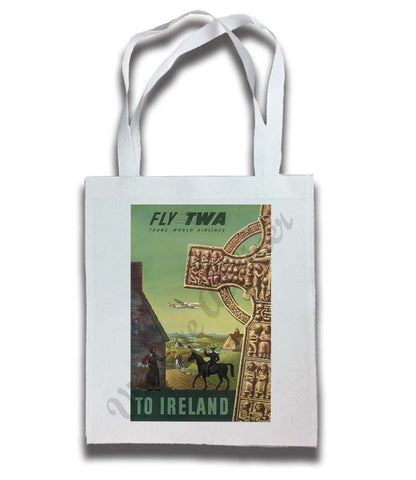 TWA Ireland 1950's Travel Poster Tote Bag