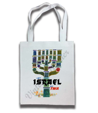 TWA Israel 1950's Travel Poster Tote Bag