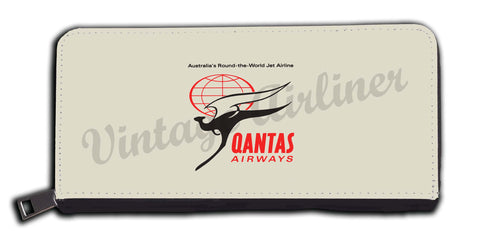QANTAS Airways 1950's Vintage Bag Sticker wallet