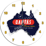 QANTAS Bag Sticker Wall Clock