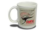 QANTAS Airways 1950's Vintage Bag Sticker  Coffee Mug