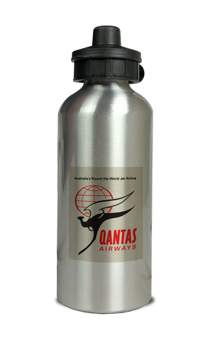 QANTAS Airways 1950's Vintage Vintage Aluminum Water Bottle
