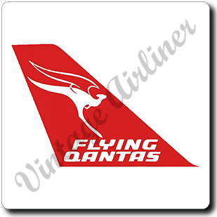 QANTAS Tail Logo Square Coaster