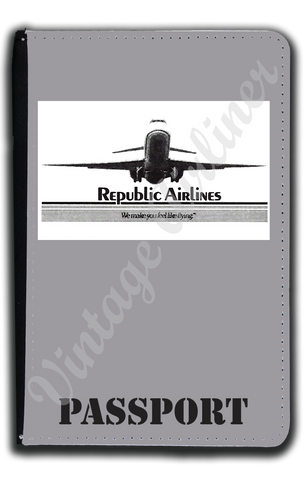 Republic Airlines DC9 Passport Case