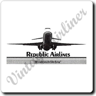 Republic Airlines DC9 Square Coaster