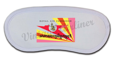 Royal Air Cambodge Vintage Bag Sticker Sleep Mask