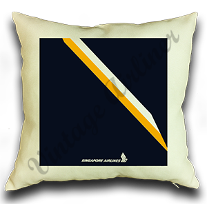 Singapore Airlines Timetable Linen Pillow Case Cover