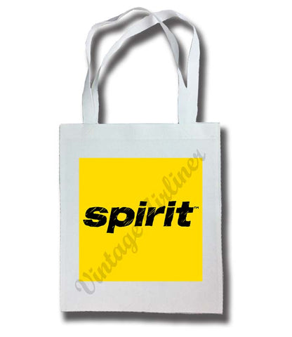 Spirit Airlines Yellow and Black Logo Tote Bag