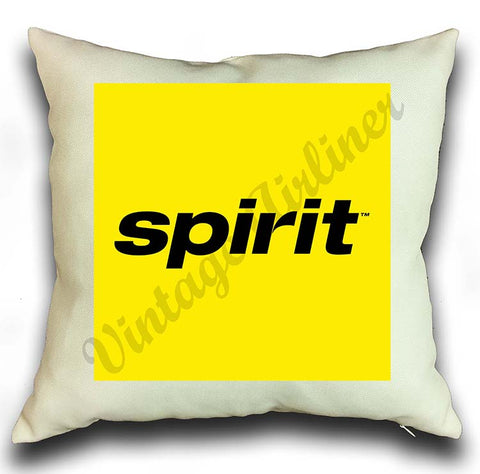 Spirit Airlines Black on Yellow Pillow Case Cover