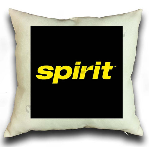Spirit Airlines Yellow On Black Pillow Case Cover