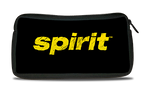 Spirit Airlines Black and Yellow Logo Travel Pouch