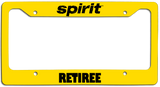 Spirit Airlines Retiree - License Plate Frame
