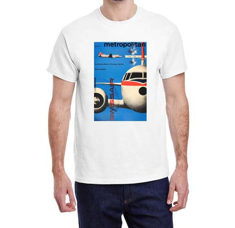 Vintage Swissair Convair Metropolitan Travel Poster T-shirt