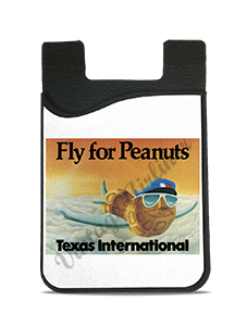 Texas International Airlines Fly for Peanuts Bag Sticker Card Caddy