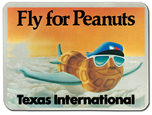Texas International Fly for Peanuts Bag Sticker Glass Cutting Board