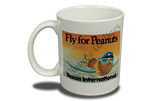 Texas International Airlines Fly for Peanuts Bag Sticker  Coffee Mug