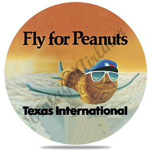 Texas International Airlines Captain Peanuts Round Coaster