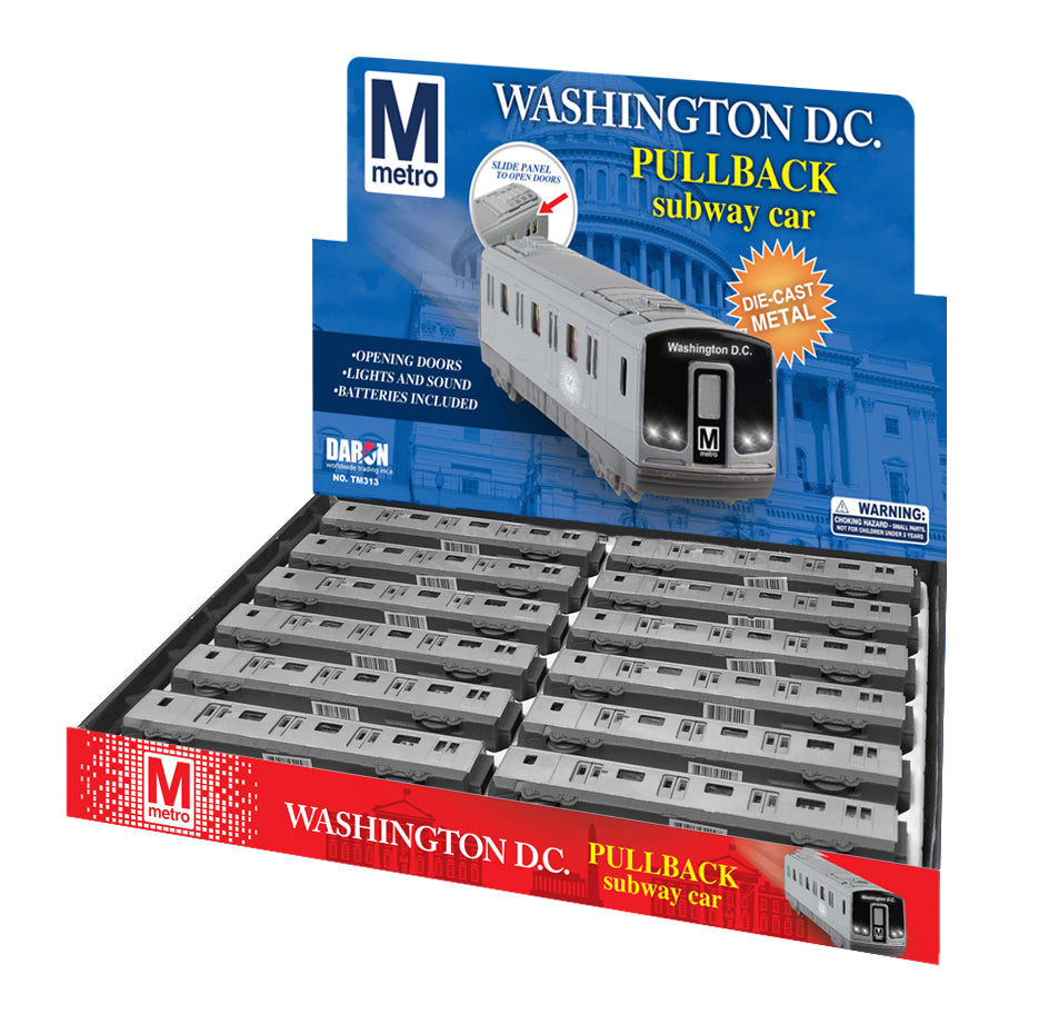 WASHINGTON DC METRO SUBWAY PULLBACK 12 PIECE DISPLAY – Airline