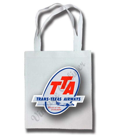 Trans Texas Airways 1940's Vintage Tote Bag