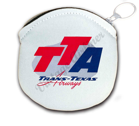 Trans-Texas Airways Round Coin Purse