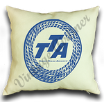 Trans-Texas Airways 1940's Rope Linen Pillow Case Cover