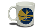 Trans-Texas Airways Vintage Yellow Bag Sticker  Coffee Mug