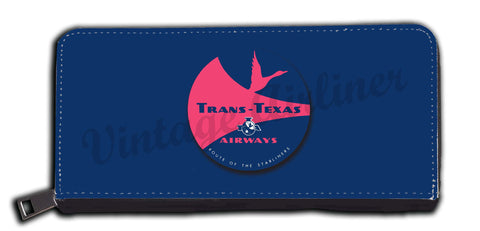 Trans Texas Airways 1960's Vintage Bag Sticker wallet