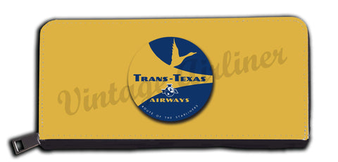 Trans Texas Airways Yellow Bag Sticker wallet