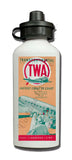 TWA Fastest Coast To Coast Vintage Aluminum Water Bottle